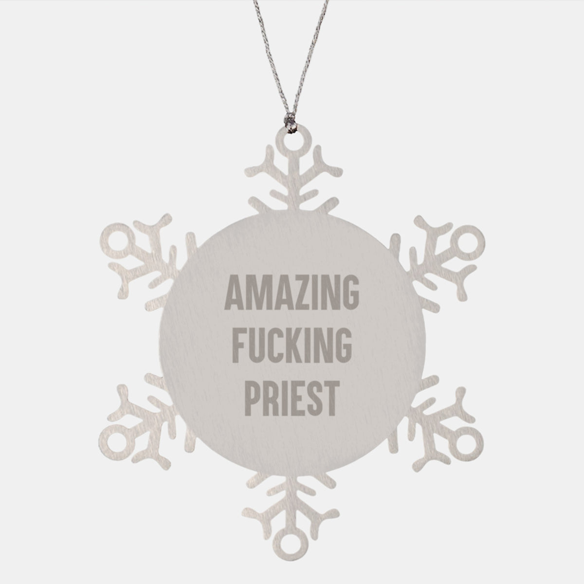 Collectible Priest Stainless Steel Christmas Ornament Gift for Neighbors - Image 1