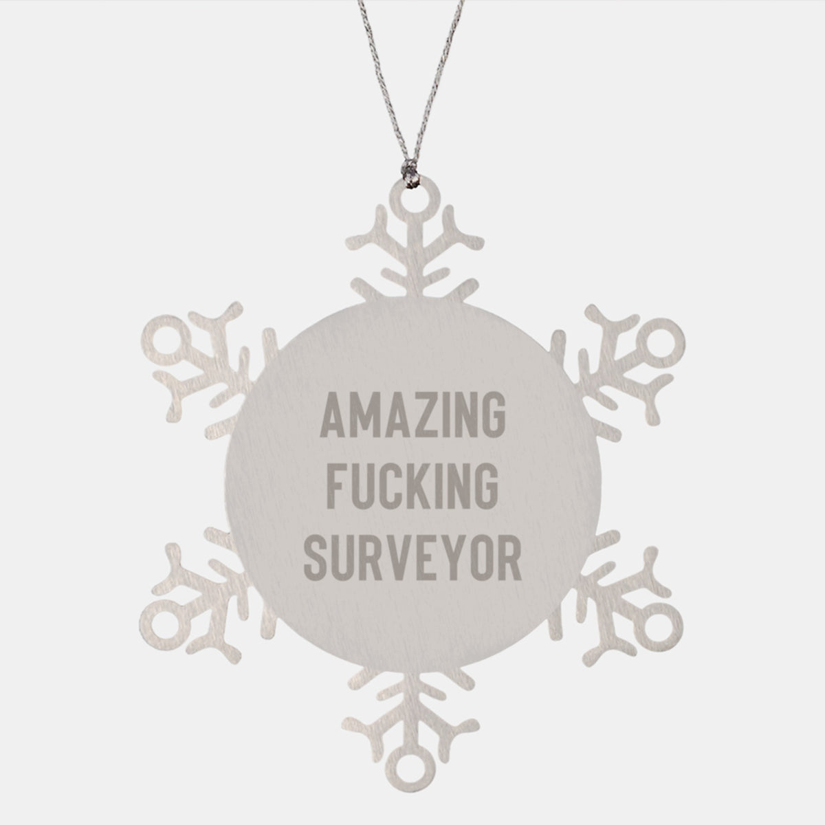 Christmas Ornament Gift Amazing Fucking Surveyor Holiday Keepsake - Image 1