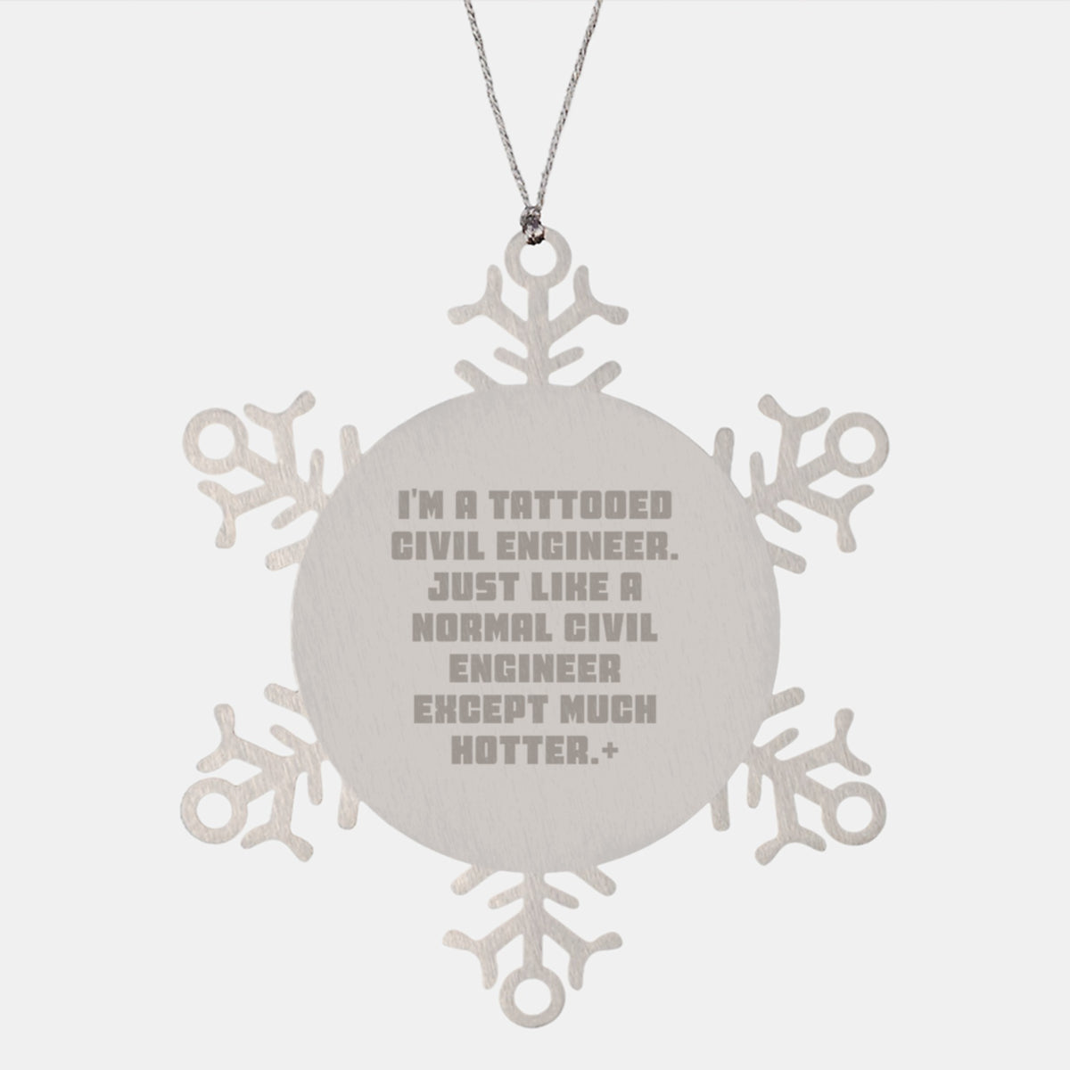 Family Treasure Civil Engineer Snowflake Ornament Christmas Unique Gift - Image 1