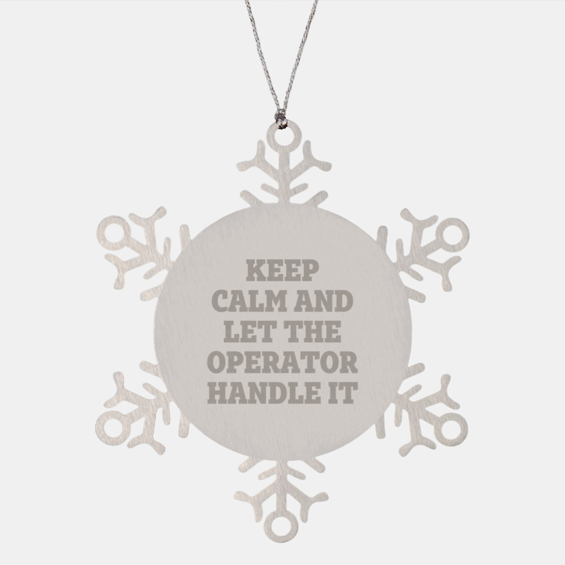 Operator Snowflake Ornaments, Funny Gifts from Friends to Operator, Christmas Unique Operator Gifts - Image 1