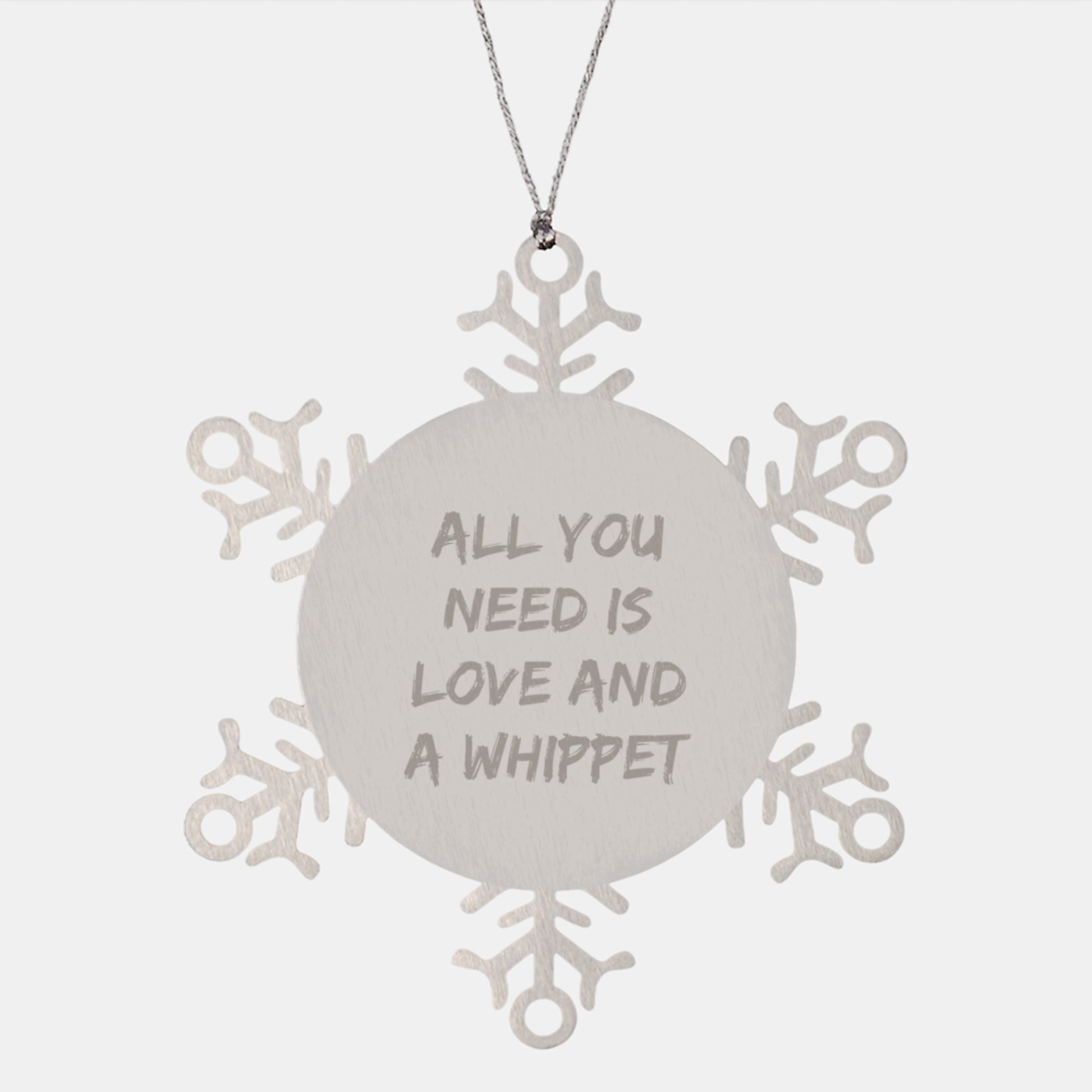 Unique Christmas Unique Gifts for Whippet Dog Lovers, Funny Whippet Dog Snowflake Ornament from Friends, Whippet Dog Owner Gifts - Image 1