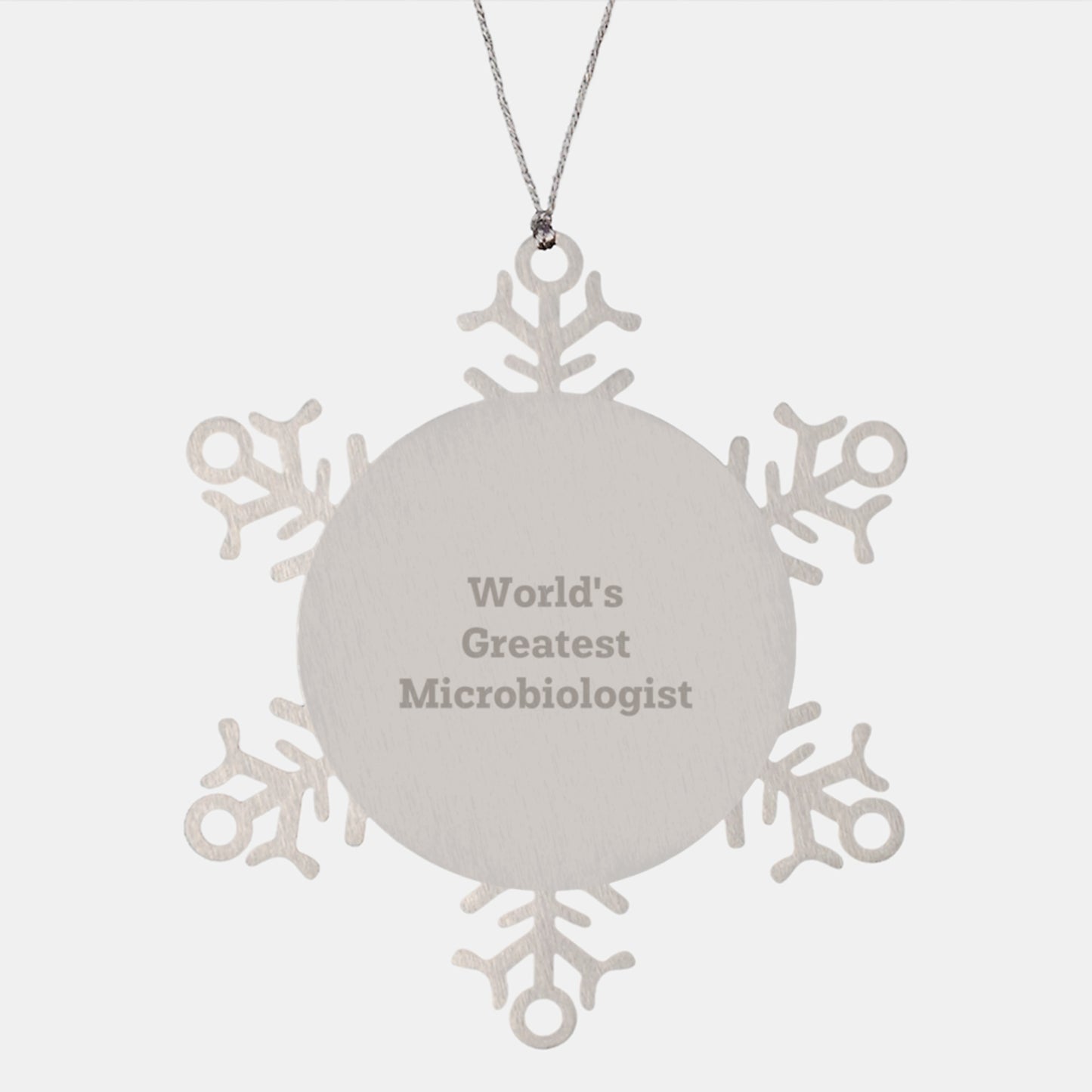 Microbiologist Gifts from Friends, World's Greatest Microbiologist Snowflake Ornament, Unique Christmas Unique Gifts for Microbiologist - Image 1