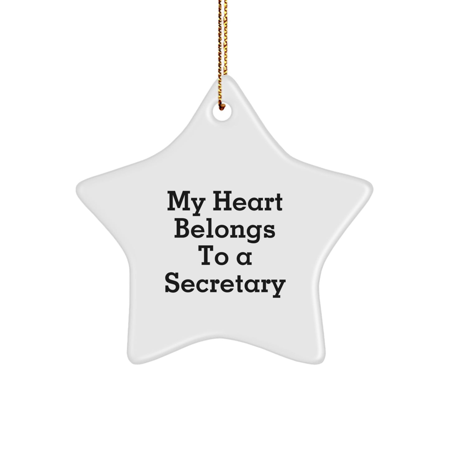 Funny Secretary Star Ornament Gifts from Men to Women Coworkers on Christmas - Image 1