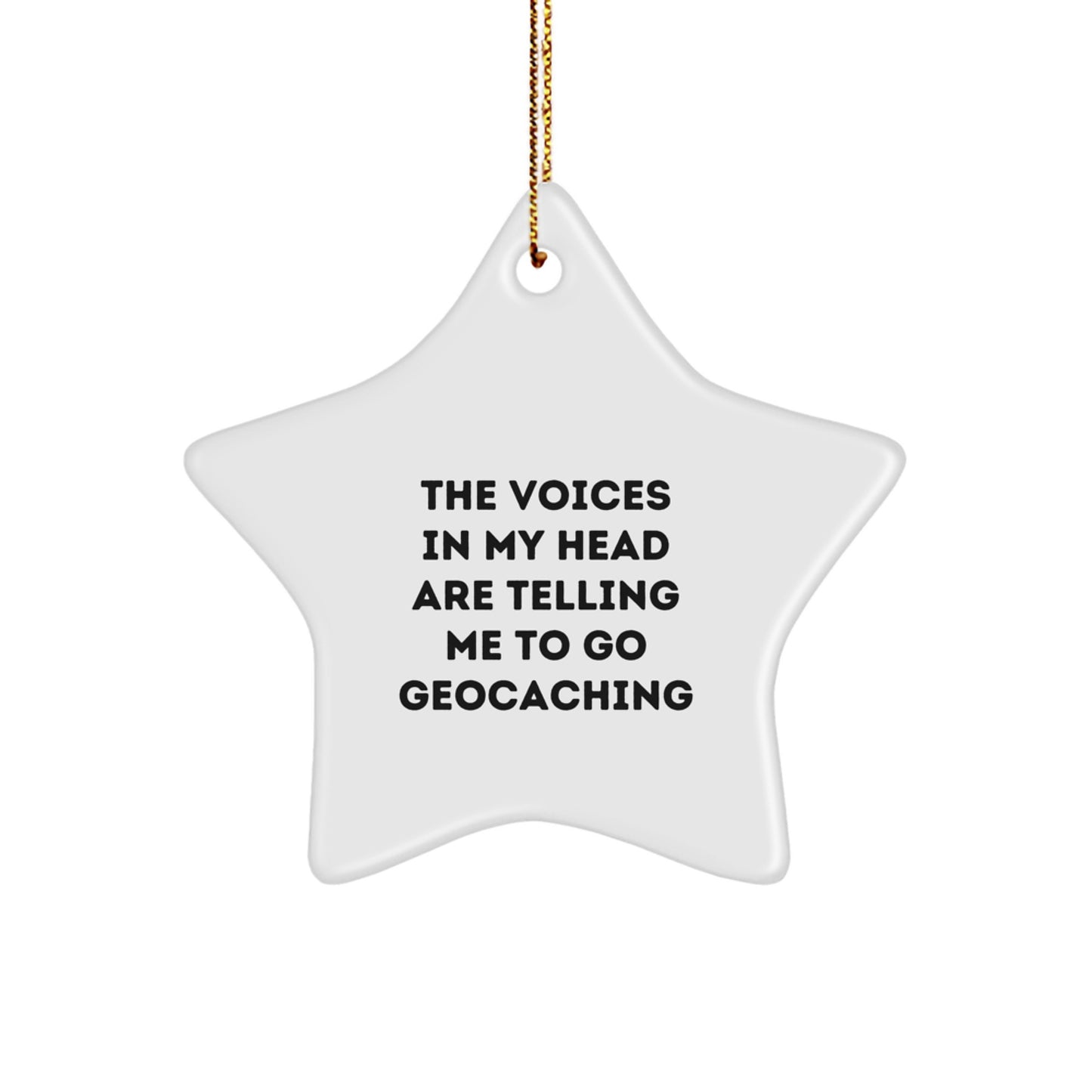 Whimsical Geocaching Star Ornament Gift for Friends – Novelty Christmas - Image 1