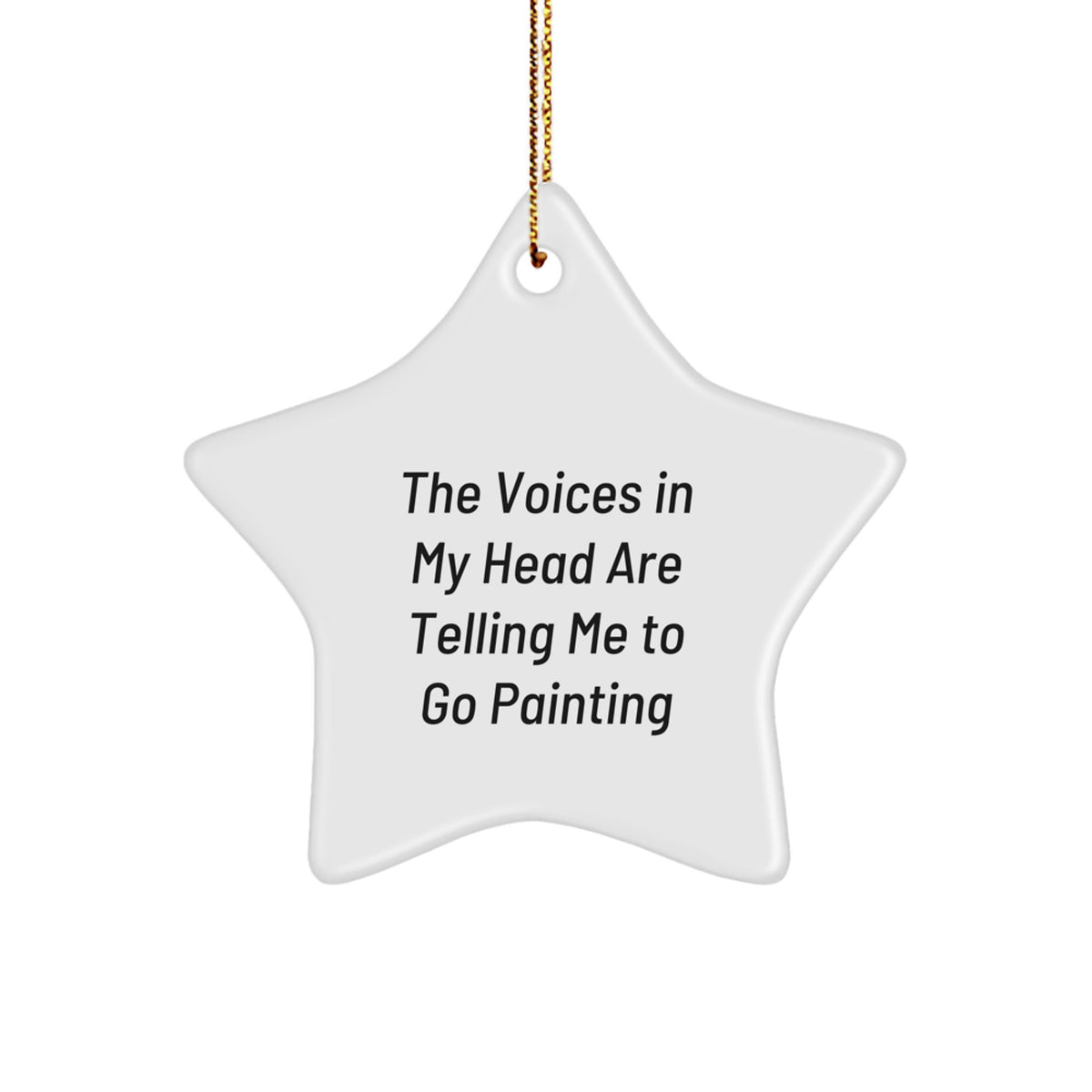 Painting Star Ornament for Family Treasure Christmas Unique Gift - Image 1