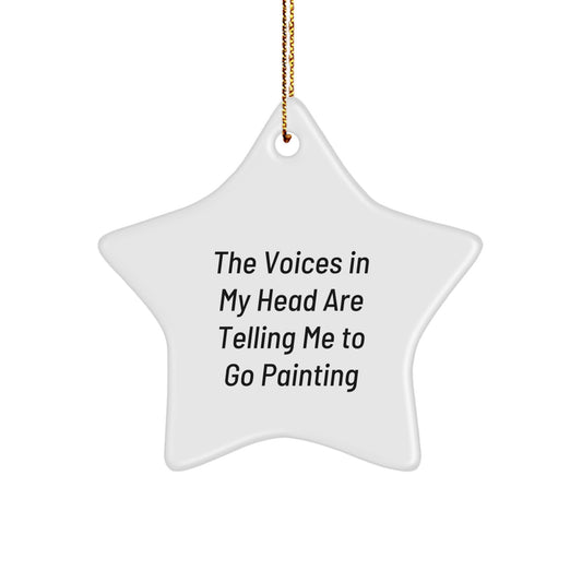 Painting Star Ornament for Family Treasure Christmas Unique Gift - Image 1
