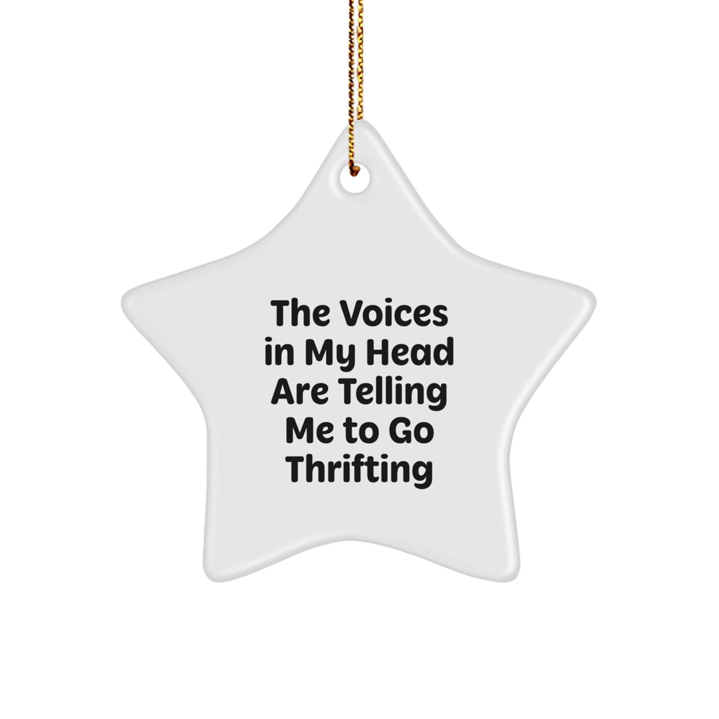 Funny Thrifting Star Ornament Gifts from Friends and Family for Christmas - Image 1