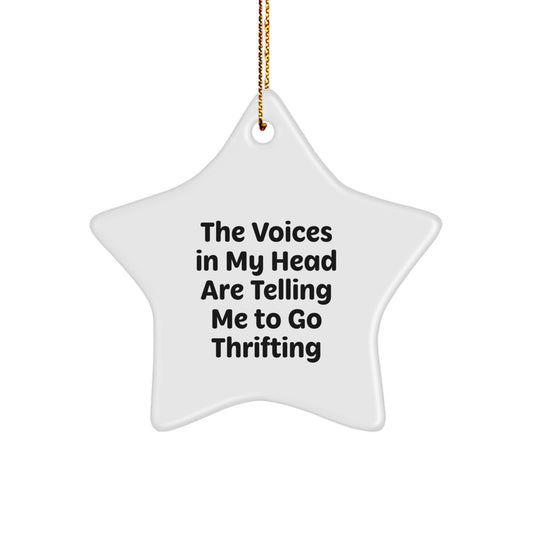 Funny Thrifting Star Ornament Gifts from Friends and Family for Christmas - Image 1