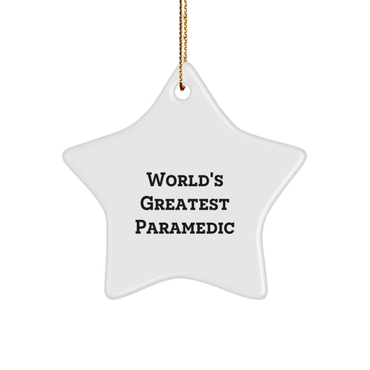Funny Rescue Worker Gifts from Friends Christmas Star Ornament for Rescue Worker Men - Image 1