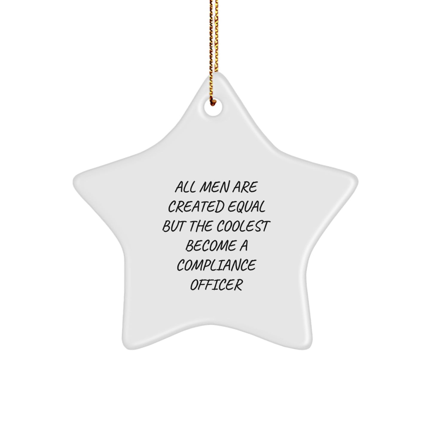Funny Compliance Officer Star Ornament Gifts from Compliance Officer Enthusiasts for Compliance Officers, Christmas Unique Gifts, Star Ornament Decorations - Image 1