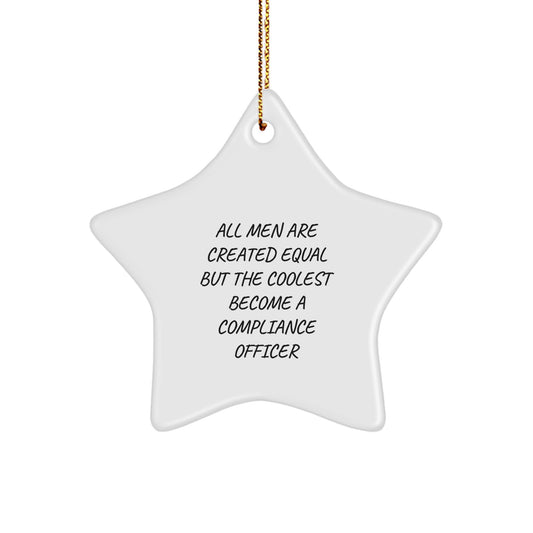 Funny Compliance Officer Star Ornament Gifts from Compliance Officer Enthusiasts for Compliance Officers, Christmas Unique Gifts, Star Ornament Decorations - Image 1
