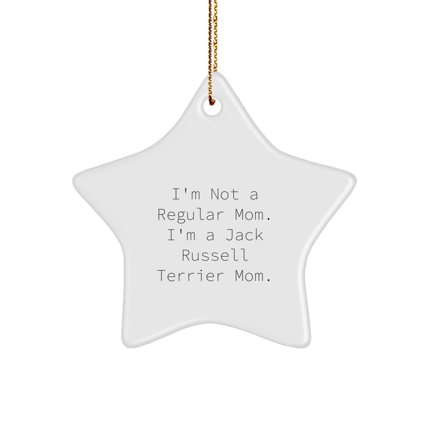 Funny Jack Russell Terrier Mom Christmas Star Ornament Gifts from Mom for Jack Russell Terrier Mom - Image 1
