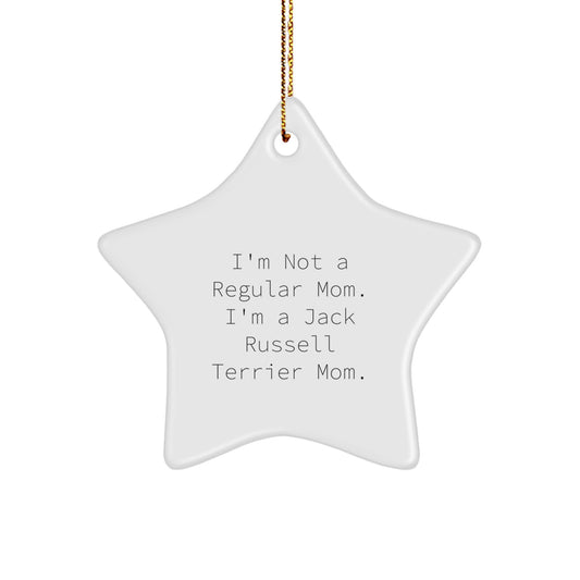 Funny Jack Russell Terrier Mom Christmas Star Ornament Gifts from Mom for Jack Russell Terrier Mom - Image 1