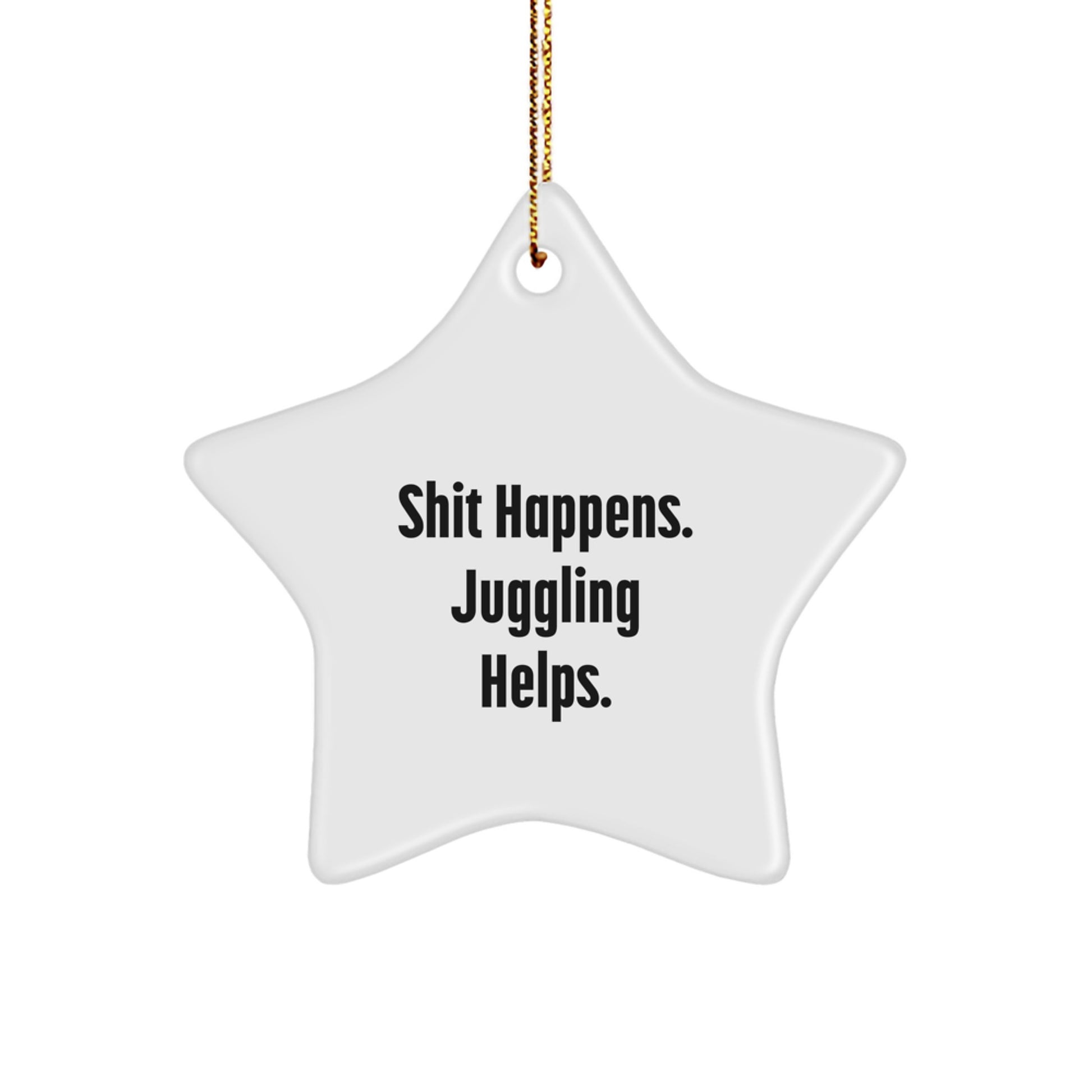 Funny Juggling Star Ornament Gifts for Men - Gifts from Friends, Coworkers, or Family - A Unique Christmas Decoration - Image 1