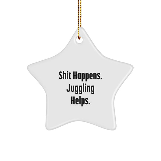 Funny Juggling Star Ornament Gifts for Men - Gifts from Friends, Coworkers, or Family - A Unique Christmas Decoration - Image 1