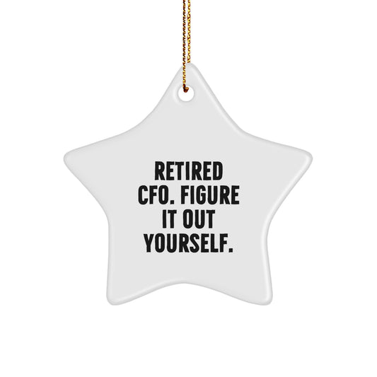 Funny CFO Gifts, Retired CFO Figure It Out Yourself Star Ornament, Christmas Unique Gifts from Family and Friends for CFO Men Women - Image 1