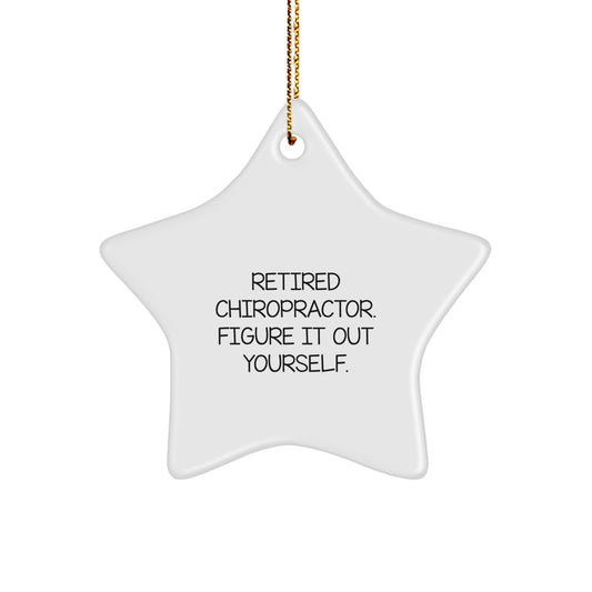 Funny Chiropractor Gifts from Men to Women, Retired Chiropractor Star Ornament, Christmas Unique Gifts for Chiropractors - Image 1