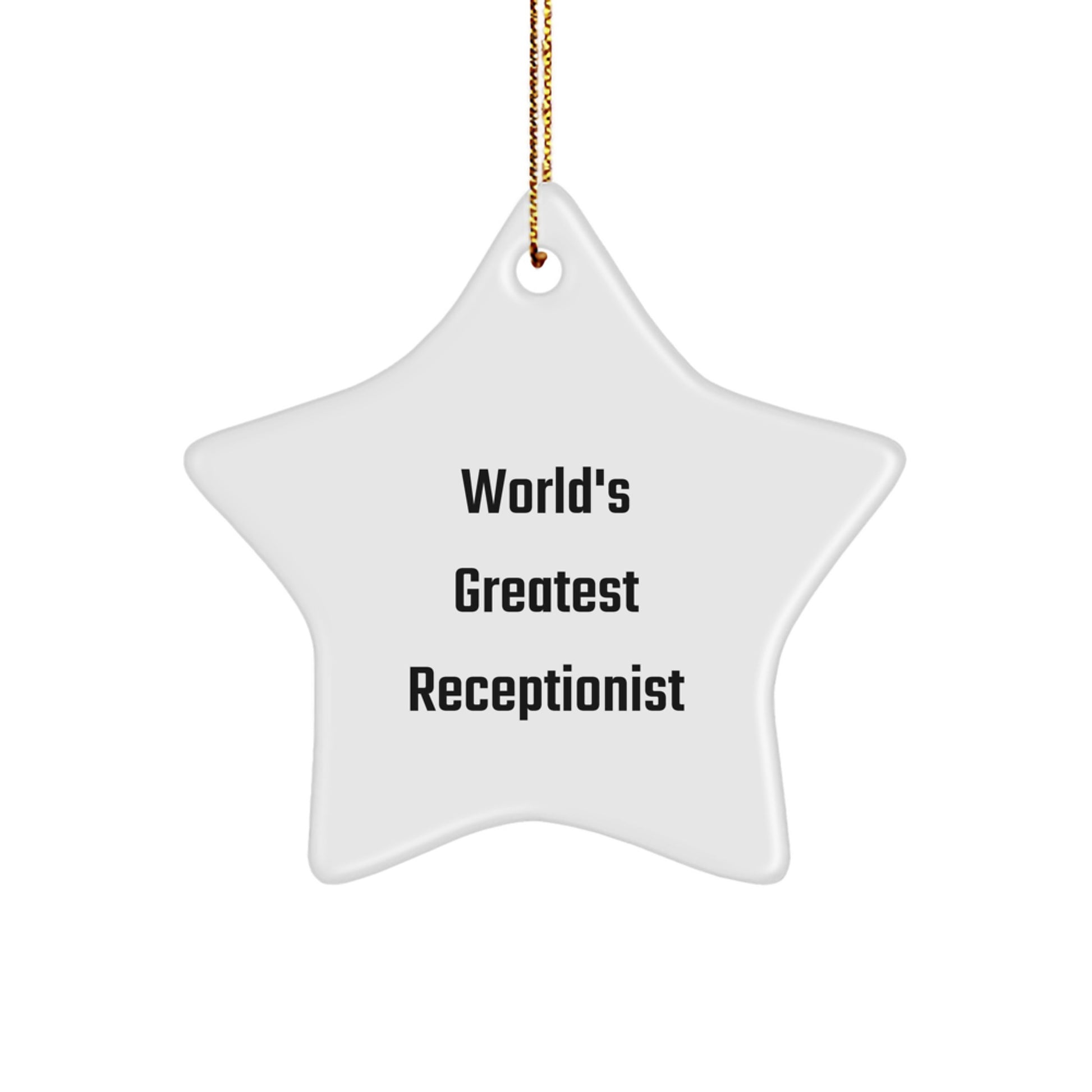 Funny Receptionist Star Ornament Gifts from Coworkers for Christmas - Image 1