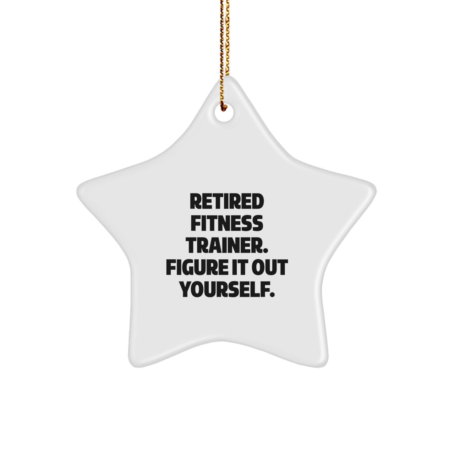 Funny Fitness Trainer Gifts from Men - Star Ornament for Christmas Unique Presents - Image 1