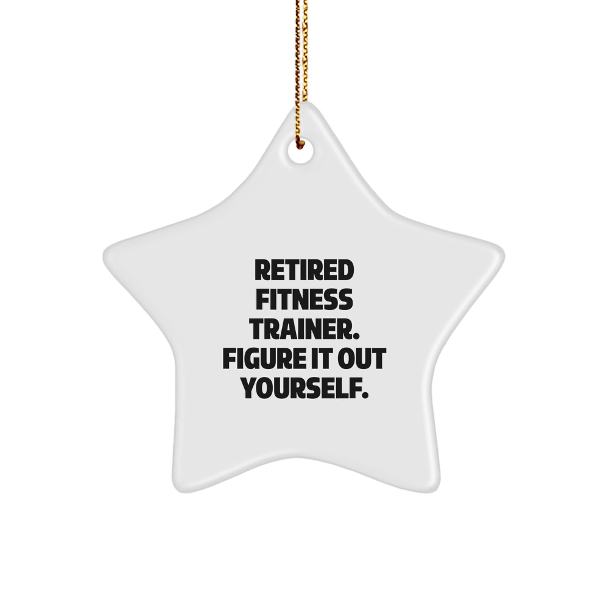 Funny Fitness Trainer Gifts from Men - Star Ornament for Christmas Unique Presents - Image 1