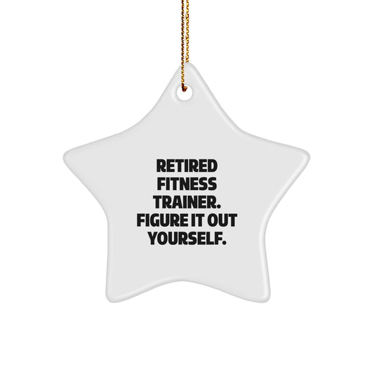 Funny Fitness Trainer Gifts from Men - Star Ornament for Christmas Unique Presents - Image 1