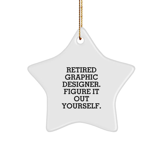 Funny Graphic Designer Gifts for Him - Star Ornament for Coworkers or Family Members, Unique Christmas Unique Gifts from Men to Graphic Designer - Image 1