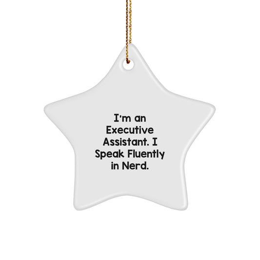 Funny Executive Assistant Gifts from Friends for Executive Assistant - Christmas Unique Star Ornament - Image 1