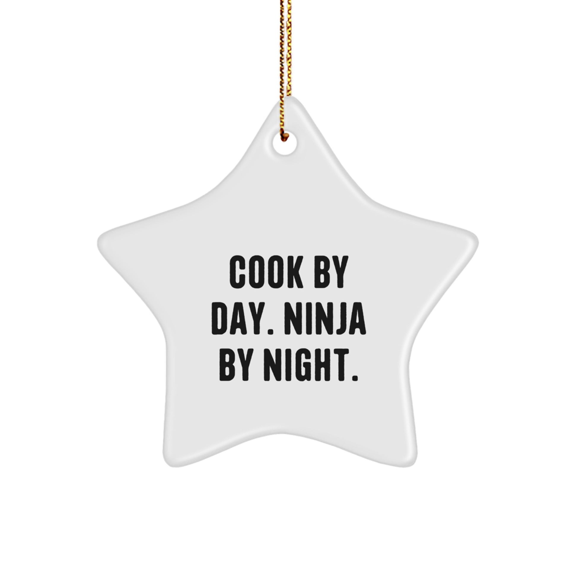 Funny Star Ornament for Cook Lovers Gifts from Friends, Christmas Unique Gifts for Men, Funny Cook Gifts for Him - Image 1