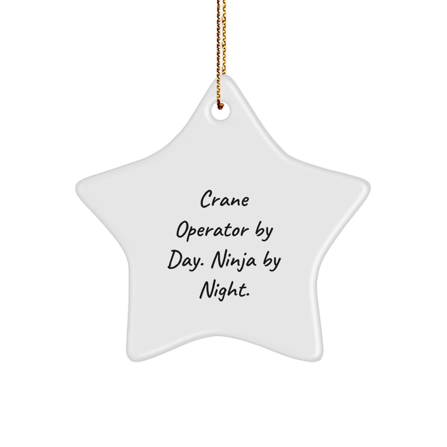 Crane Operator Gifts from Men to Crane Operators - Star Ornament for Christmas - Image 1