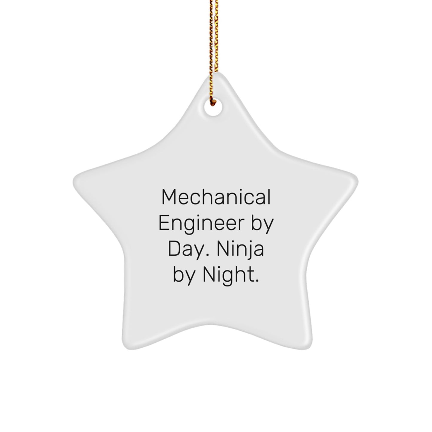 Mechanical Engineer Star Christmas Ornament for Family Treasure Gift - Image 1