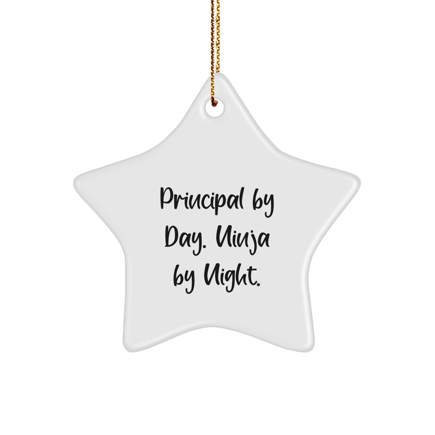 Funny Principal Gifts from Men, Funny Principal Star Ornament for Christmas Unique Gifts - Image 1