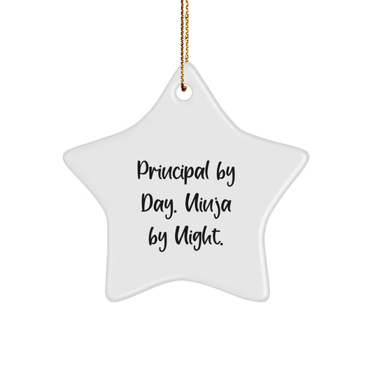Funny Principal Gifts from Men, Funny Principal Star Ornament for Christmas Unique Gifts - Image 1