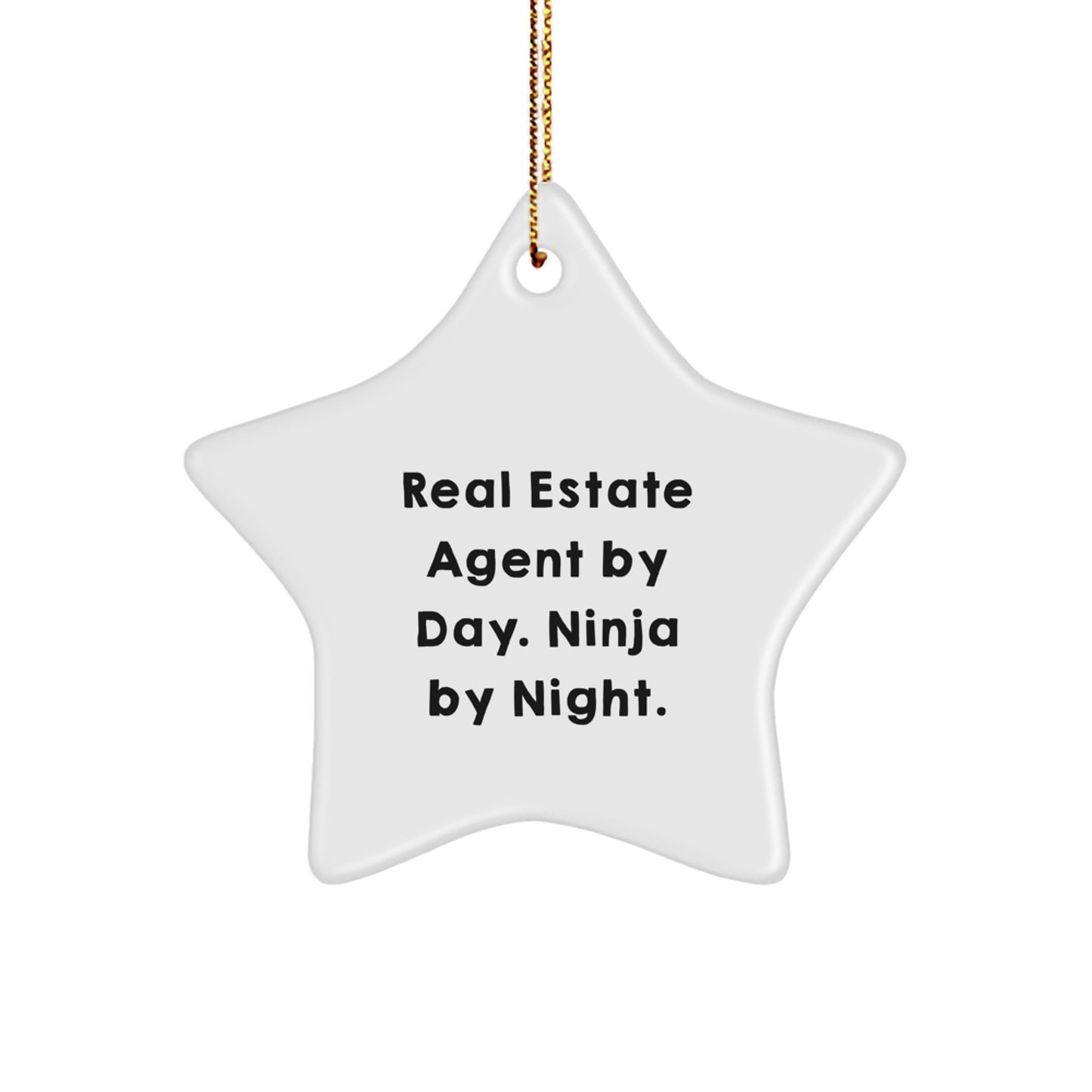 Real Estate Agent by Day. Ninja by Night. Holiday Gift Ornament for Him - Image 1