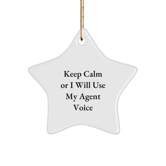 Funny Agent Star Ornament Gifts from Friends and Family for Christmas Unique Agent Gifts - Image 1