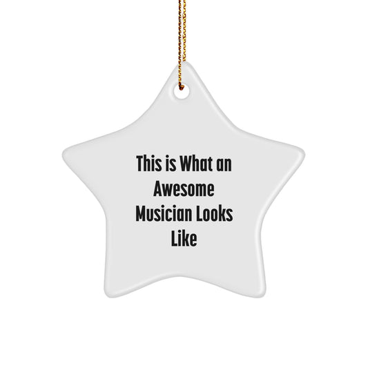 Funny Musician Gifts from Friends, Christmas Unique Star Ornaments for Men, Women, Family - Image 1