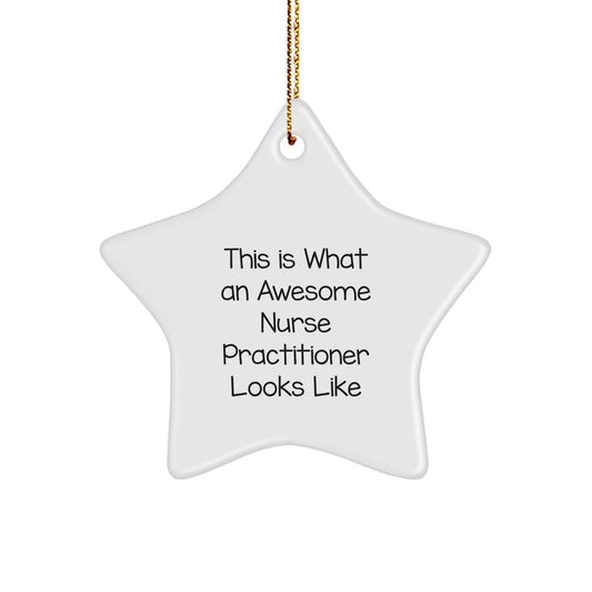 Funny Nurse Practitioner Star Ornament Gifts from Friends for Nurse Practitioner Christmas Unique - Image 1