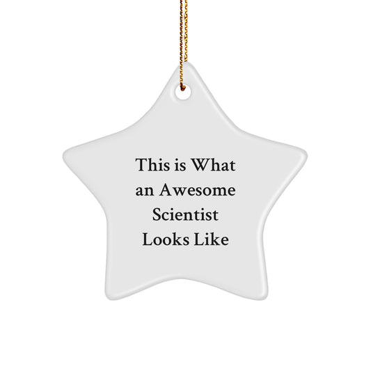 Funny Christmas Unique Gifts for Scientist, Awesome Star Ornament from Friends, Perfect for Women or Men - Image 1