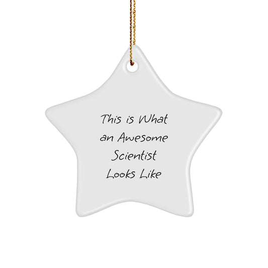 Funny Scientist Gifts from Men, Unique Christmas Star Ornament, Awesome Scientist Star Decoration for Scientist Friends, Funny Scientist Star Gifts for Scientist Family - Image 1