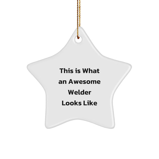Funny Welder Star Ornaments, Gifts from Men to Welders, Christmas Unique Gifts - Image 1