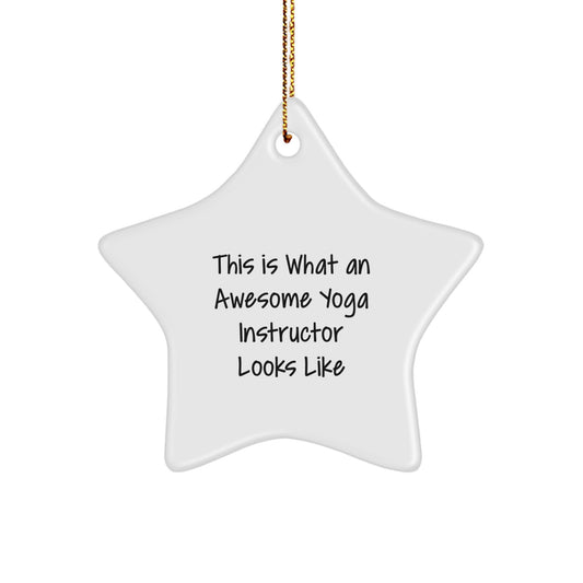 Christmas Unique Gift Surprise Yoga Instructor Star Ornament for Teens - Image 1