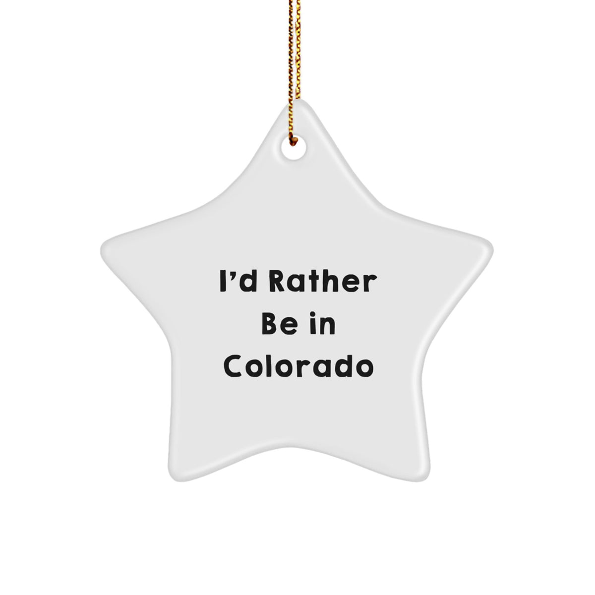 Colorado Star Ornament for Her Present – Christmas Unique Gift - Image 1