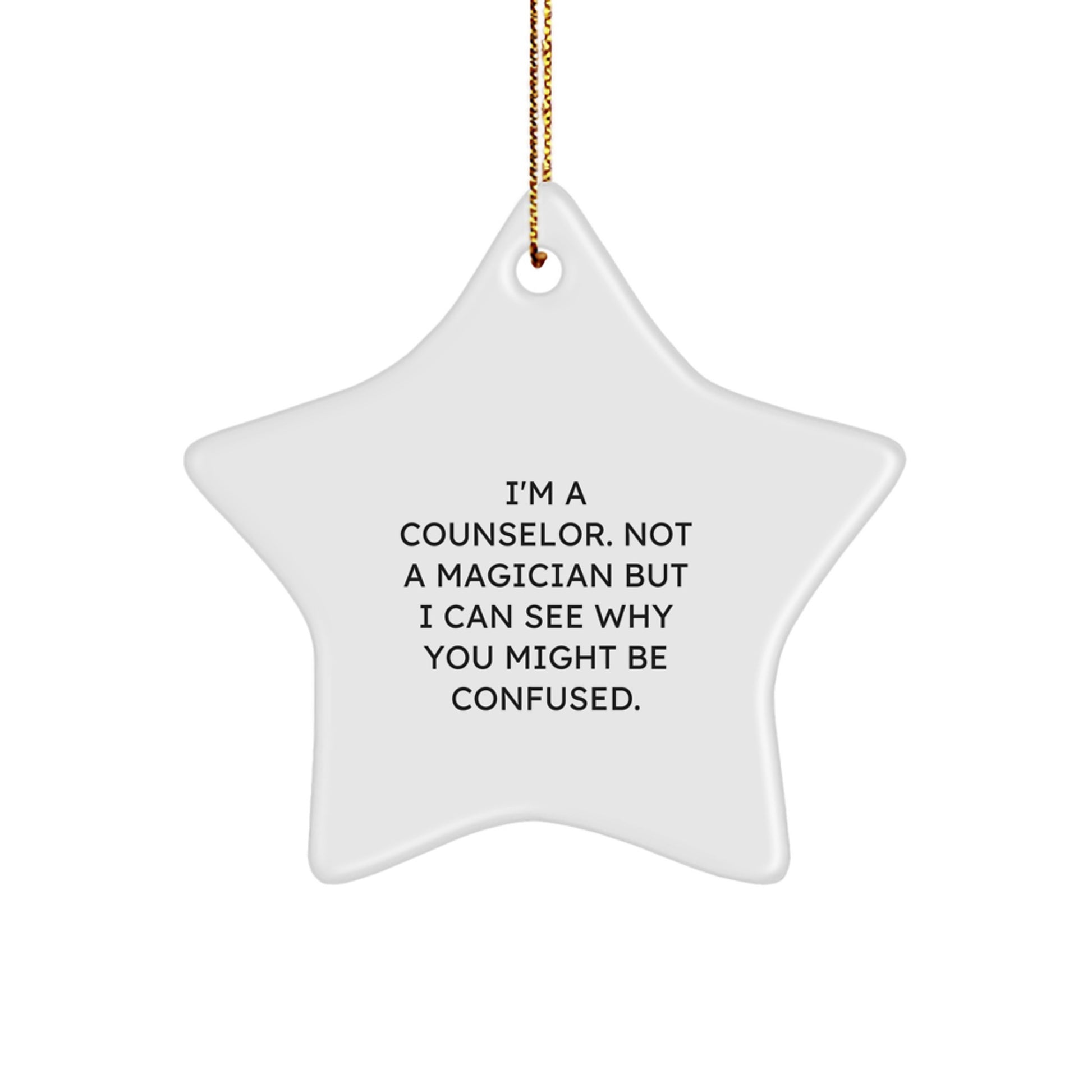 Cute Counselor Gifts from Friends for Christmas Star Ornament - Image 1