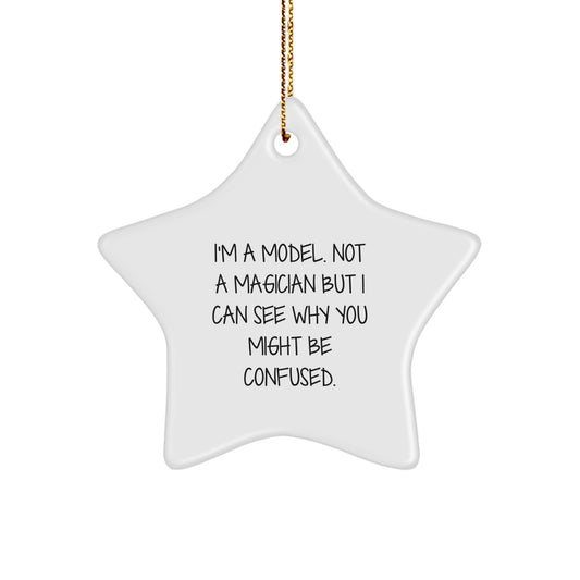 Funny Model Gifts from Friends for Model Enthusiasts Star Ornament for Christmas - Image 1