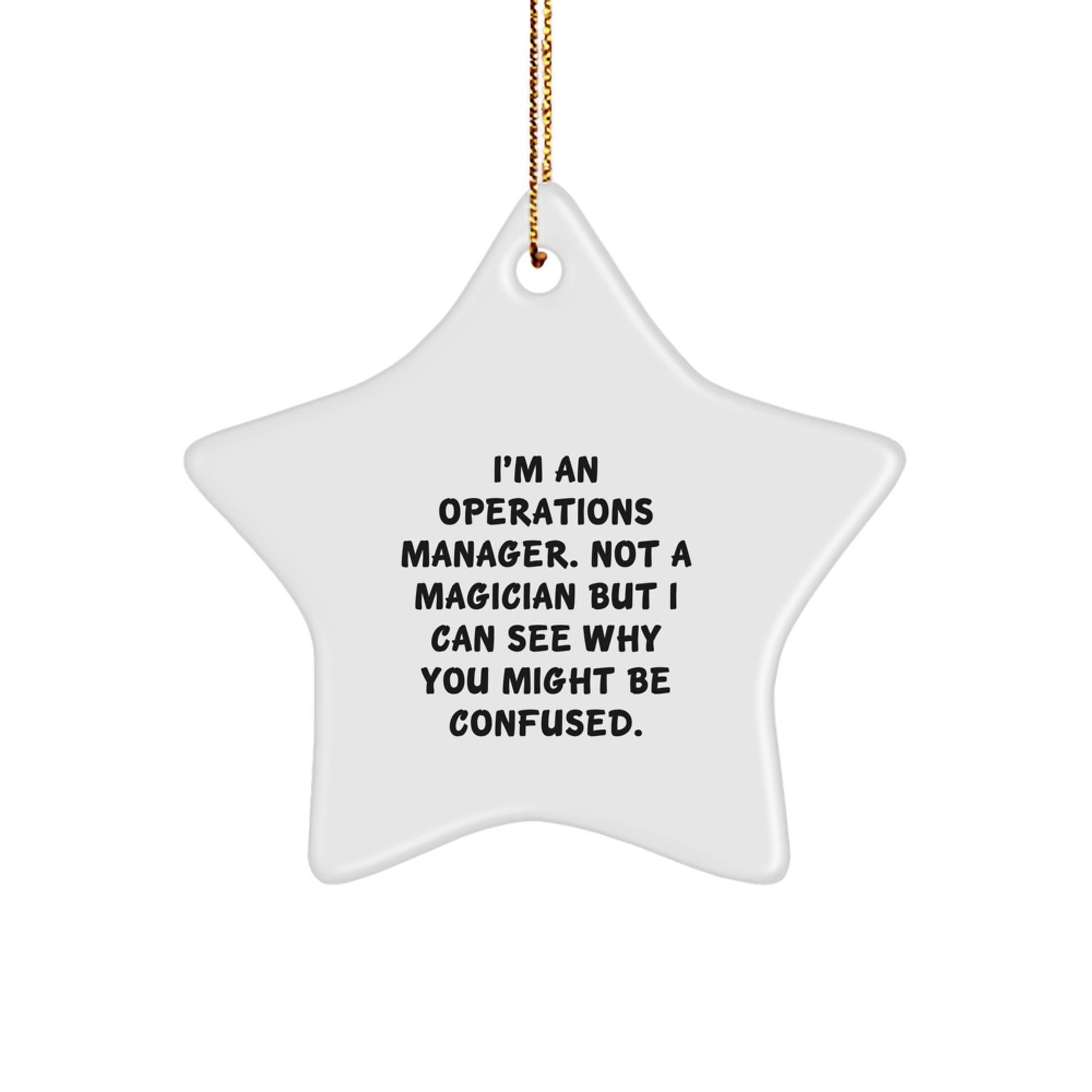 Funny Operations Manager Star Ornament Gifts for Christmas, Star Shaped Decorations from Friends or Family, Operations Manager Office Decor - Image 1