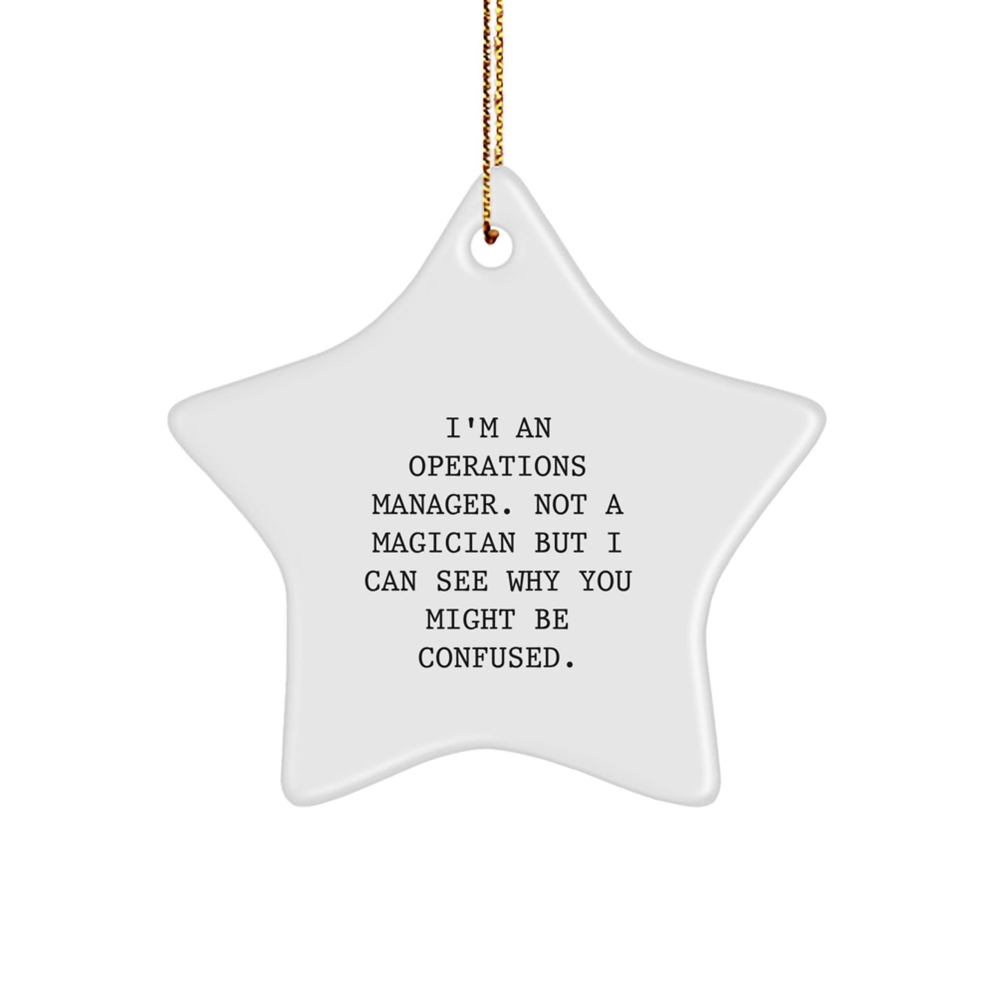 Funny Operations Manager Gifts from Friends, Gifts for Operations Manager, Star Ornament Christmas Unique Decorations - Image 1