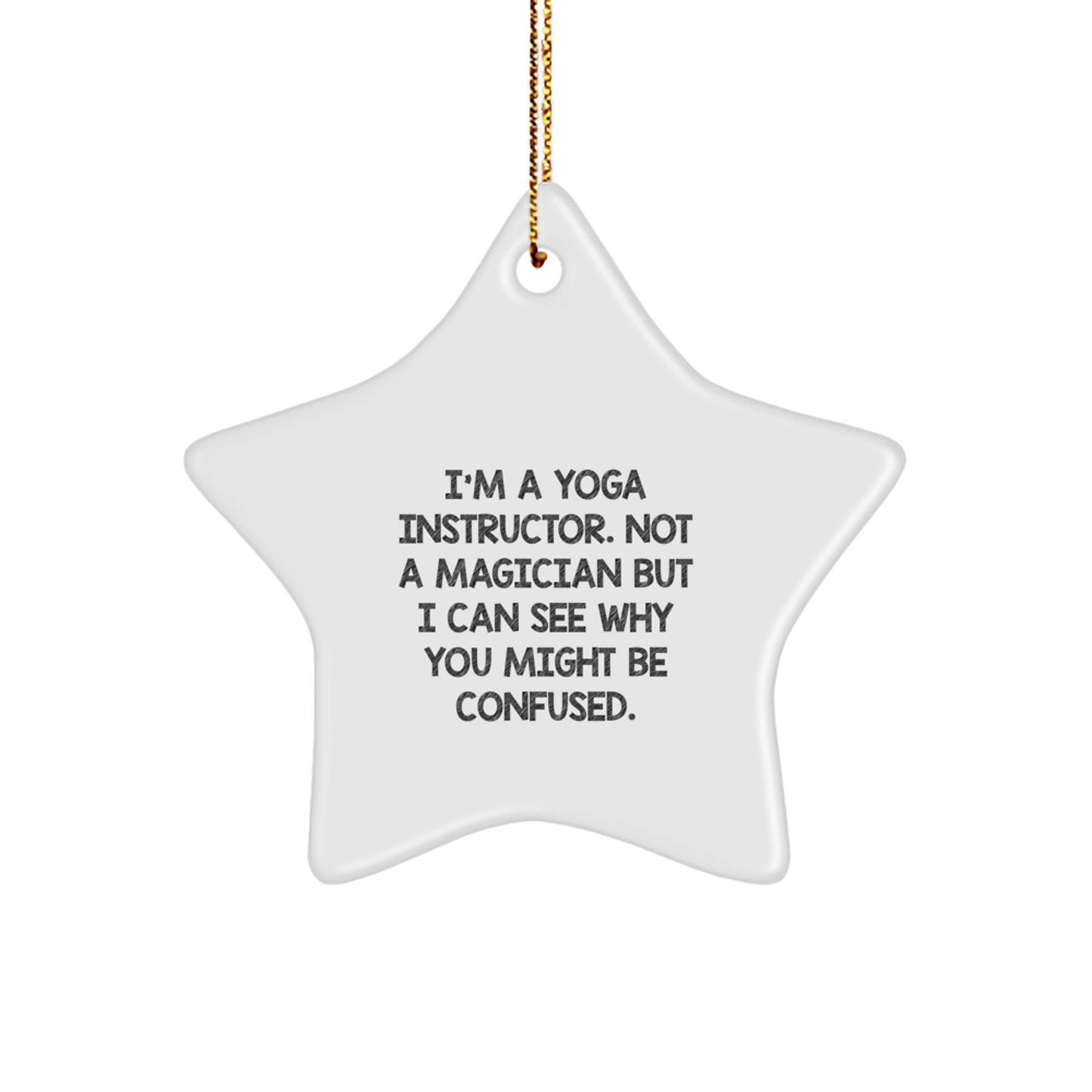 Christmas Unique Gift for Her Yoga Instructor Star Ornament Present - Image 1