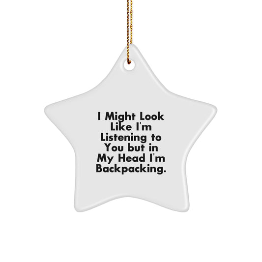 Gifts from Family and Friends for Backpacking Enthusiasts - Funny Star Ornament for Christmas Unique Gifts - Image 1