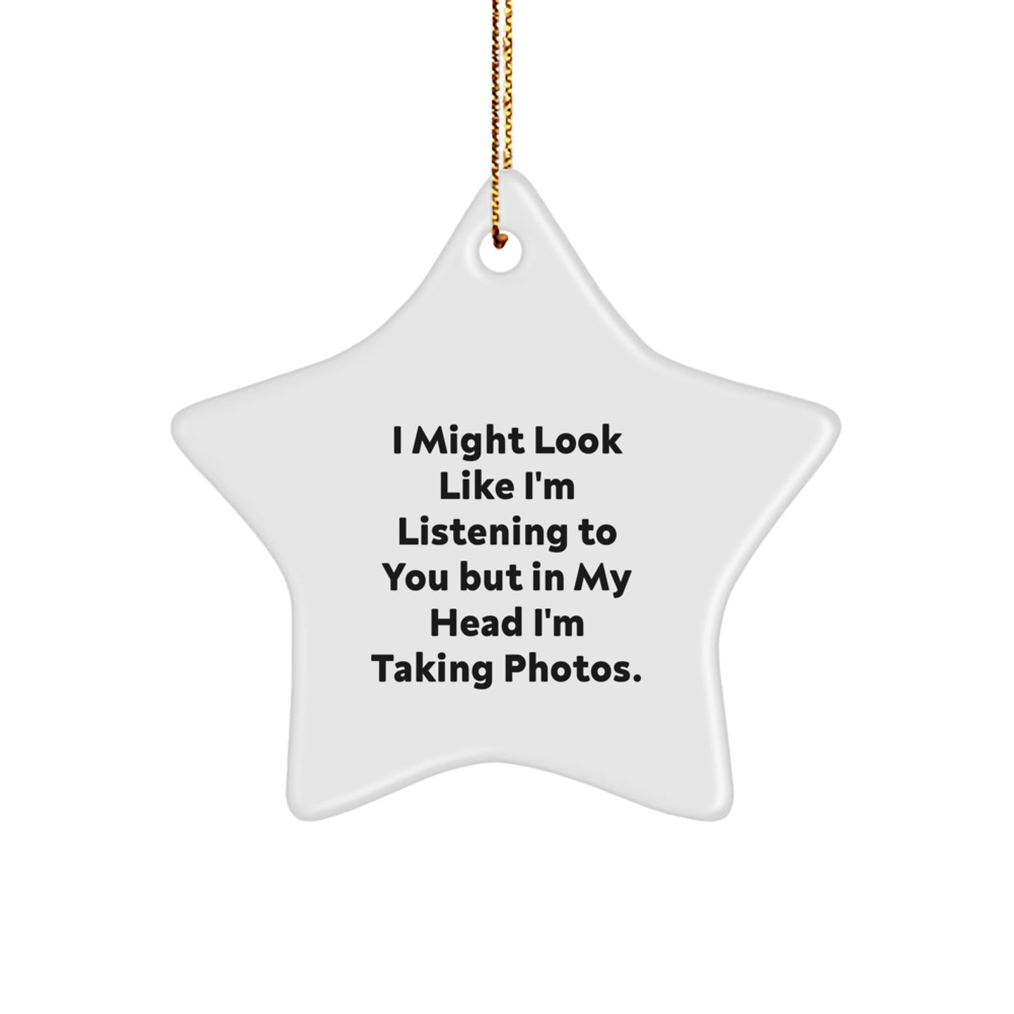 Funny Star Ornament for Taking Photos Enthusiasts Gifts from Friends, Funny Star Ornament, Perfect Star Ornament for Christmas Unique Gifts - Image 1