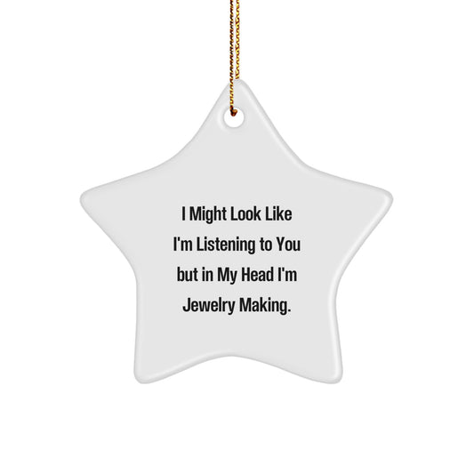 Funny Jewelry Making Star Ornament Gifts from Men for Women Friends and Family on Christmas - Image 1
