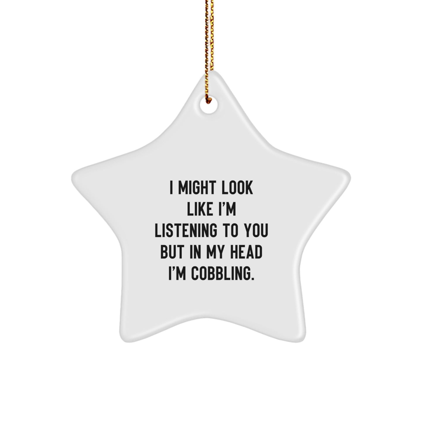 For Him Keepsake Funny Cobbling Star Christmas Ornament Gift - Image 1
